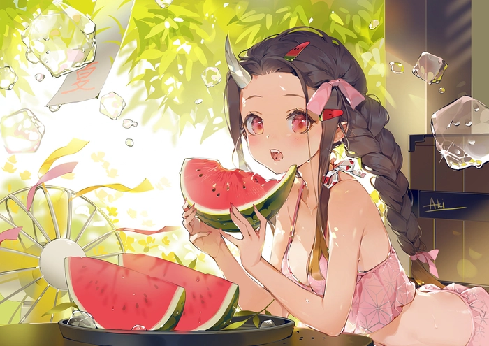 Ảnh Nezuko dễ thương ngất xỉu