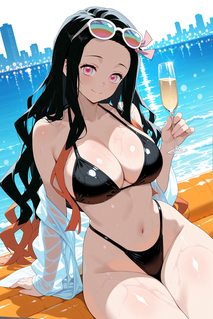 Ảnh Nezuko mặc bikini 4K đẹp sắc nét