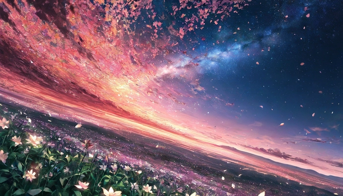 Ảnh anime wibu ánh hoàng hôn
