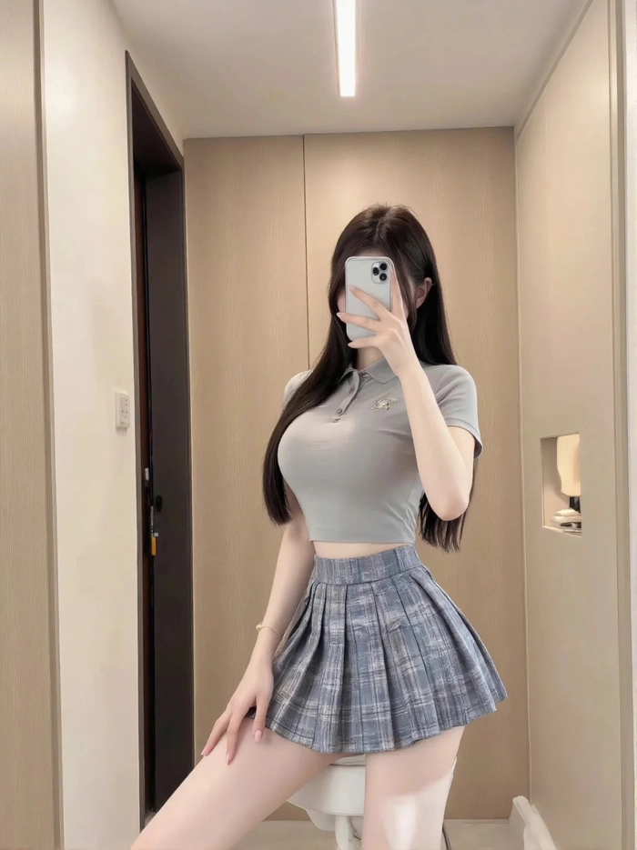Ảnh gái xinh Tiktok mặc váy ngắn quyến rũ