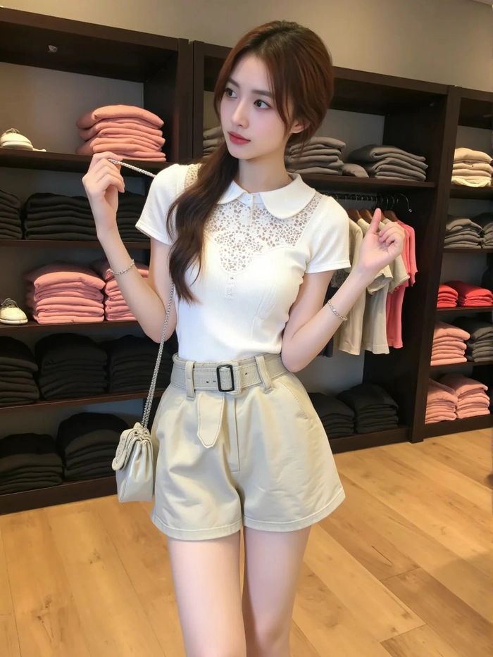 Gái xinh cute mặc váy ngắn tạo dáng