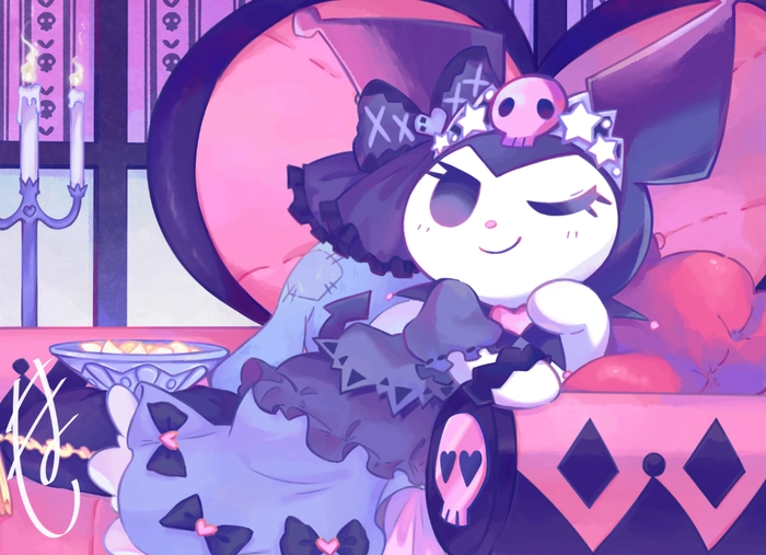 Hình Kuromi cute mặt lạnh