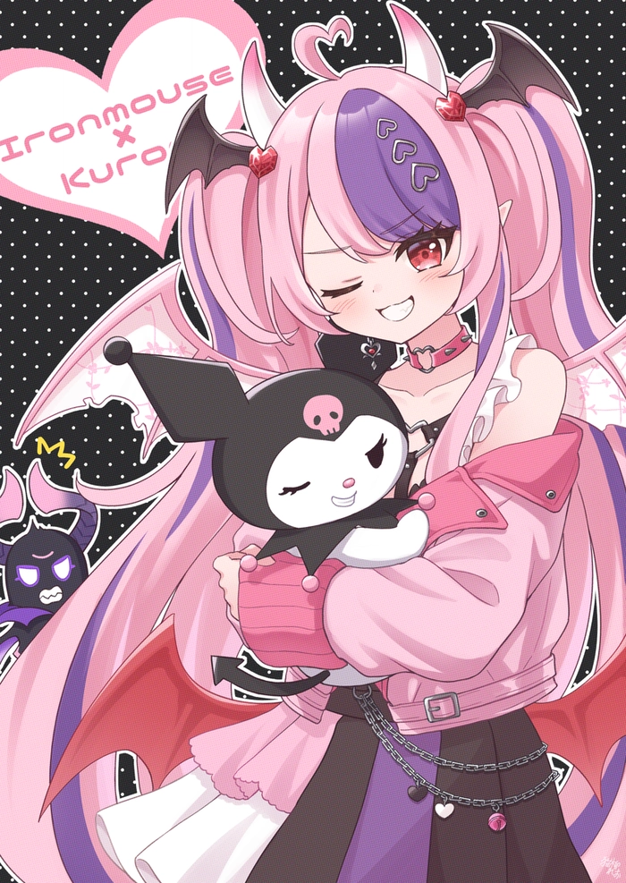Hình Kuromi cute phong cách pastel