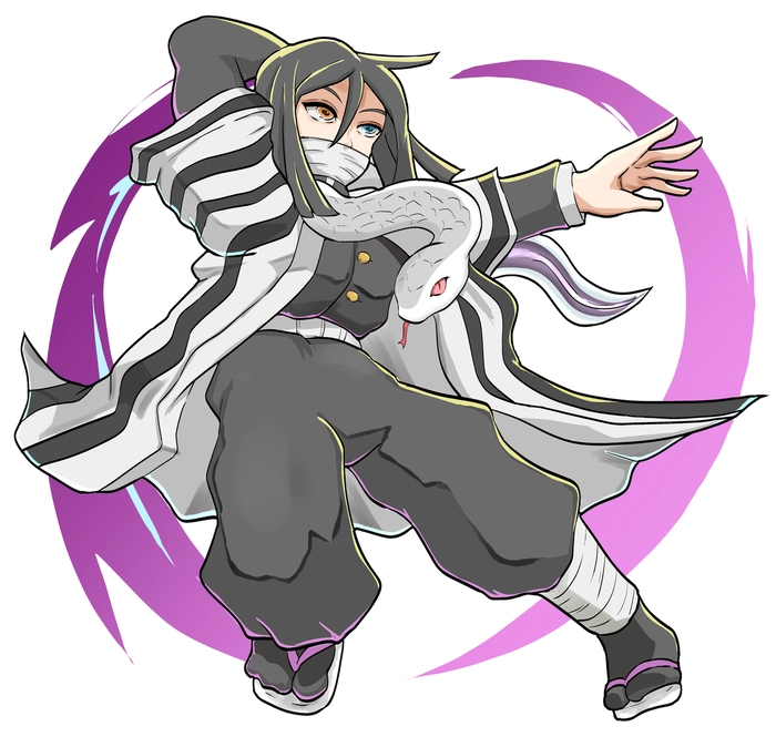 Hình Obanai chibi phong cách