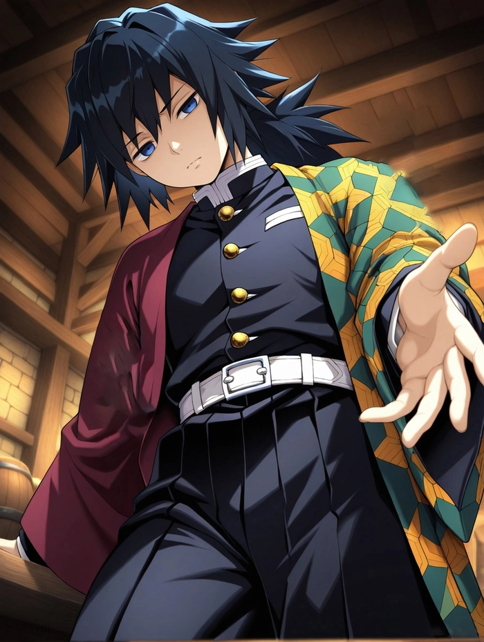 Hình Tomioka Giyuu chibi dễ thương