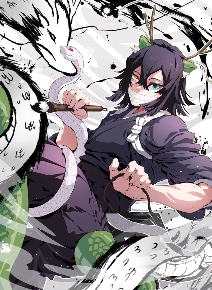 Hình ảnh Iguro Obanai anime 4k