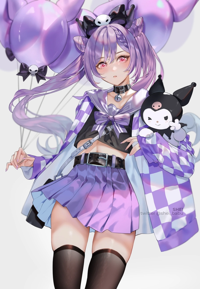 Hình ảnh Kuromi anime cute xỉu