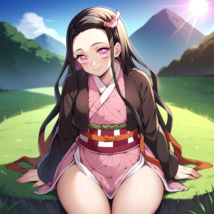 Hình ảnh Nezuko hở bạo cute