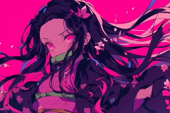 Hình ảnh Nezuko hóa quỷ ngầu lòi