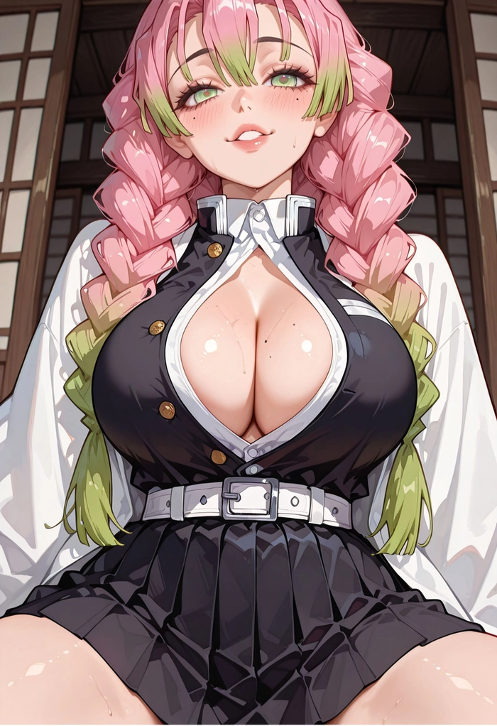 Hình anime Mitsuri hở ngực gợi cảm