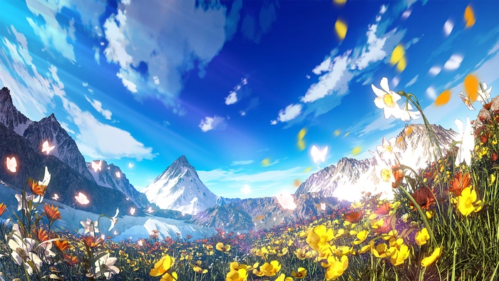 Hình anime wibu cảnh thiên nhiên cực đẹp