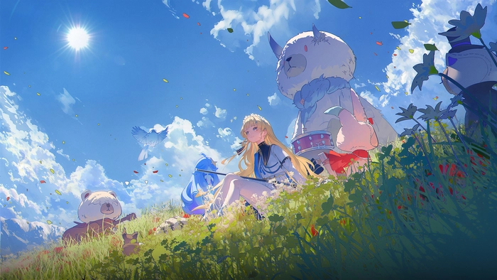 Hình anime wibu nhìn trời