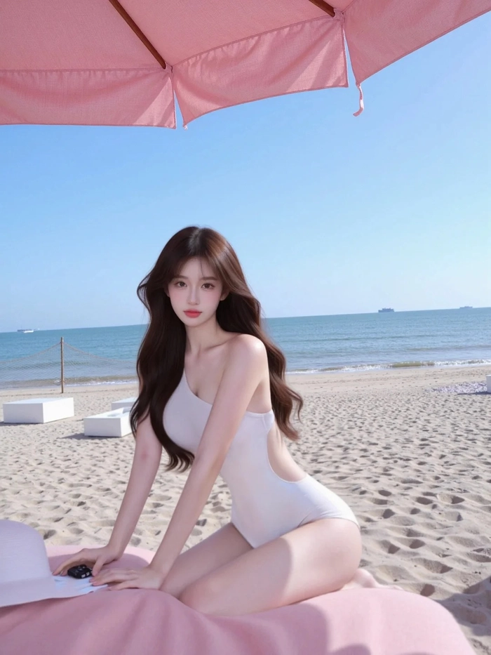Hot girl bikini Trung Quốc ngoài trời