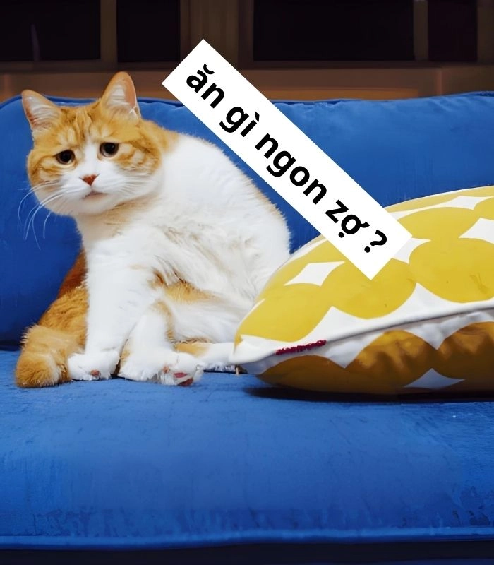 Meme mèo xin ăn biểu cảm hài