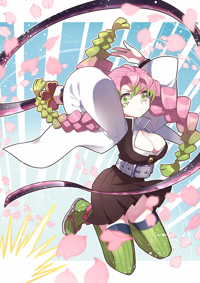 Mitsuri Kanroji demon slayer dáng cực đẹp