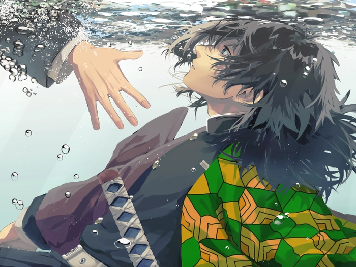 Tomioka Giyuu ngầu khi thủ thế
