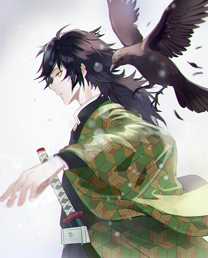 Tomioka Giyuu nhìn nghiêng lạnh lùng