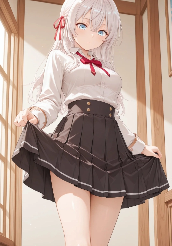 ảnh gái anime mlem tạo dáng đáng yêu