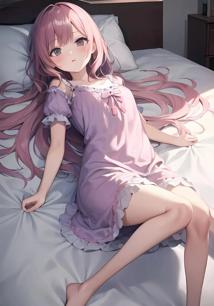 ảnh gái xinh anime nằm quyến rũ