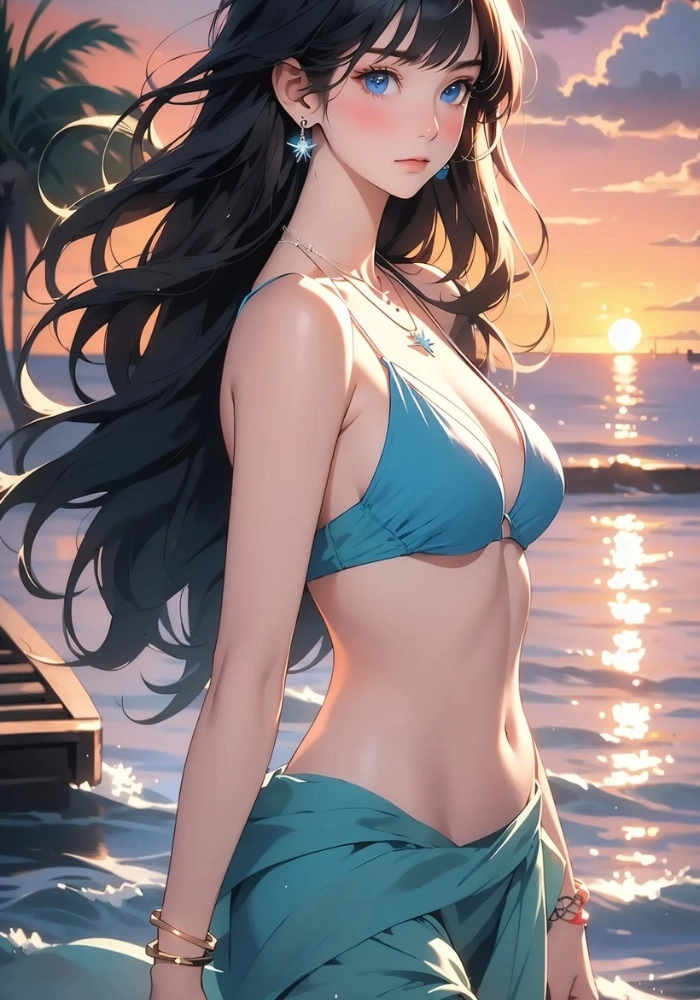 hình ảnh ảnh gái xinh anime sexy mặc bikini