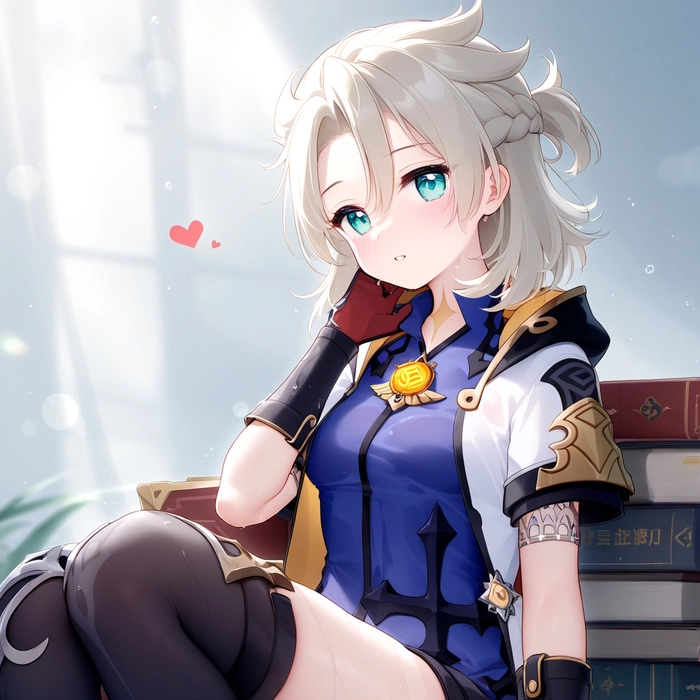 Albedo Genshin tạo dáng sexy