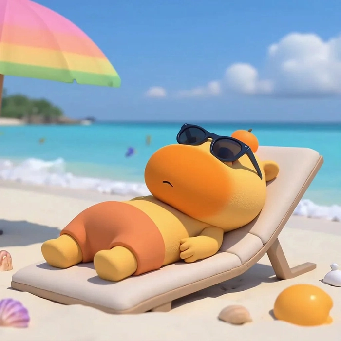 Ảnh Capybara anime buồn ngủ