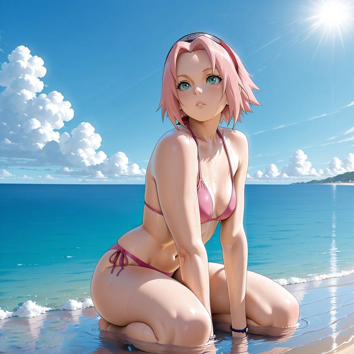 Ảnh Haruno Sakura bikini táo bạo