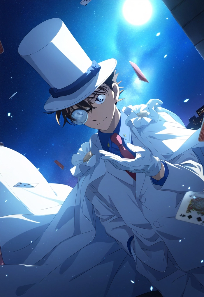 Ảnh Kaitou Kid bên ánh trăng