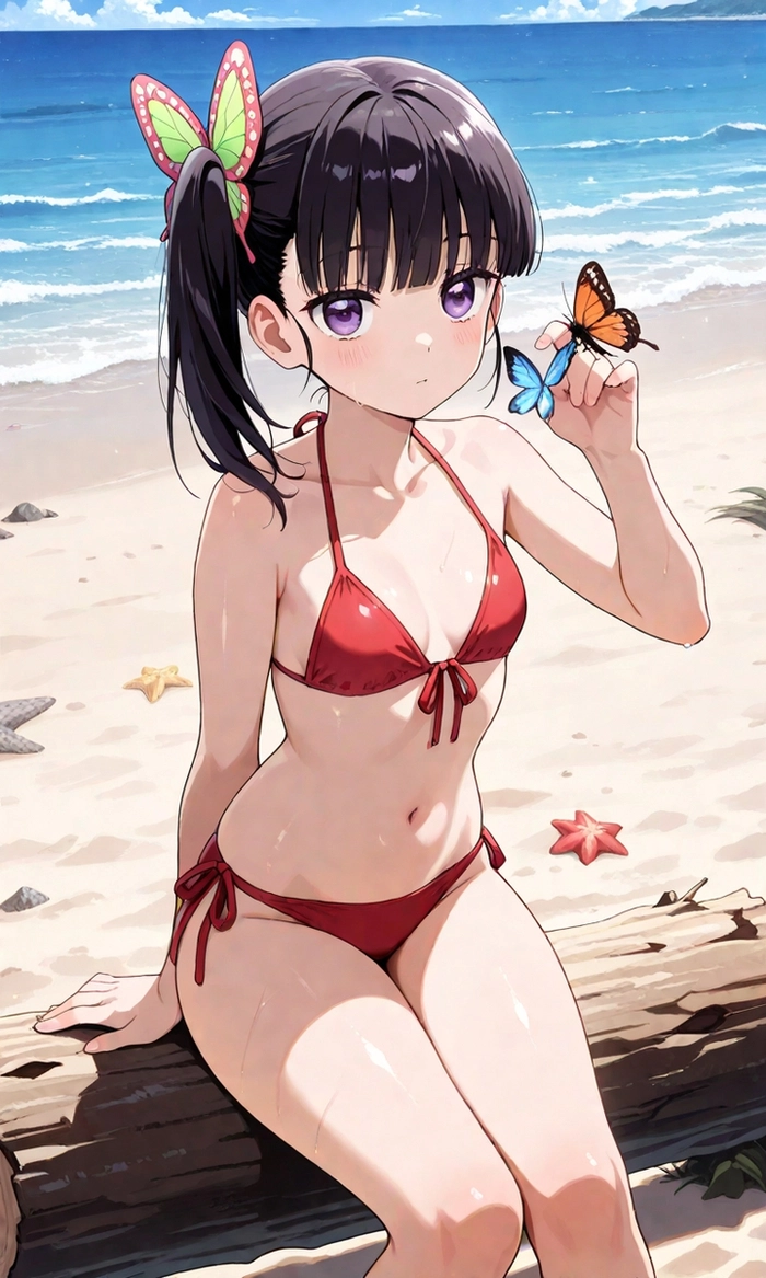 Ảnh Kanao đáng yêu quá với bikini đỏ