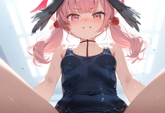 Ảnh Koharu Blue Archive dáng ngồi khiêu gợi