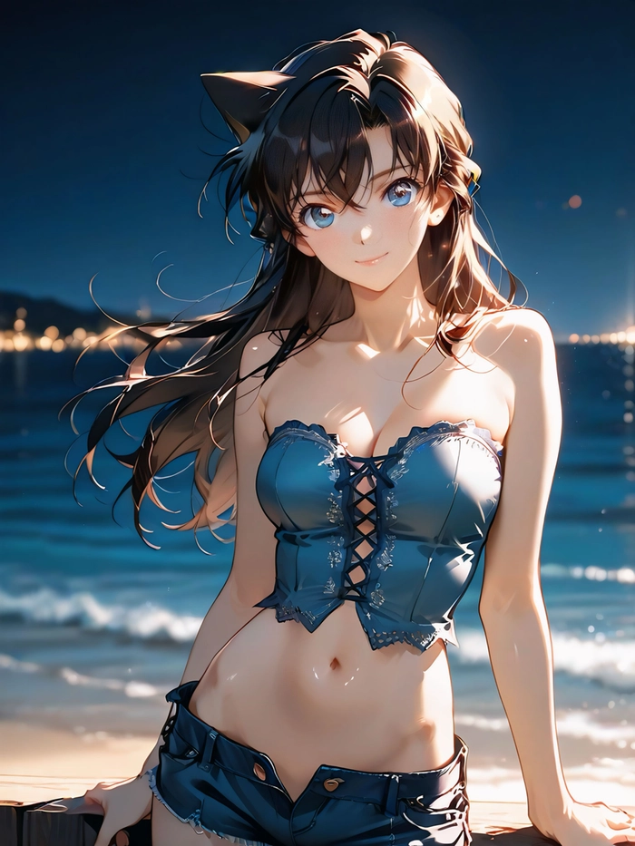 Ảnh Ran Mori bikini ngoài biển