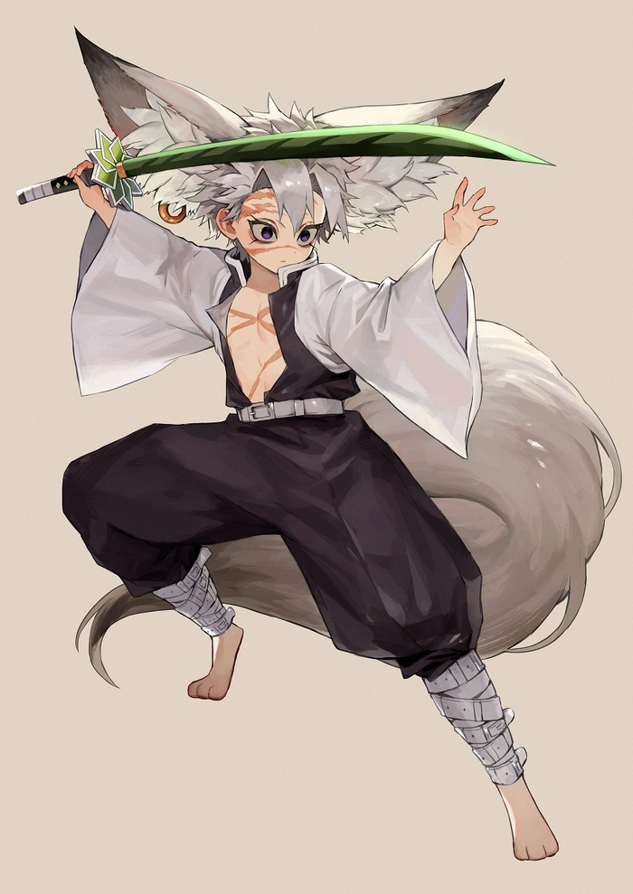 Ảnh Sanemi Shinazugawa chiến đấu