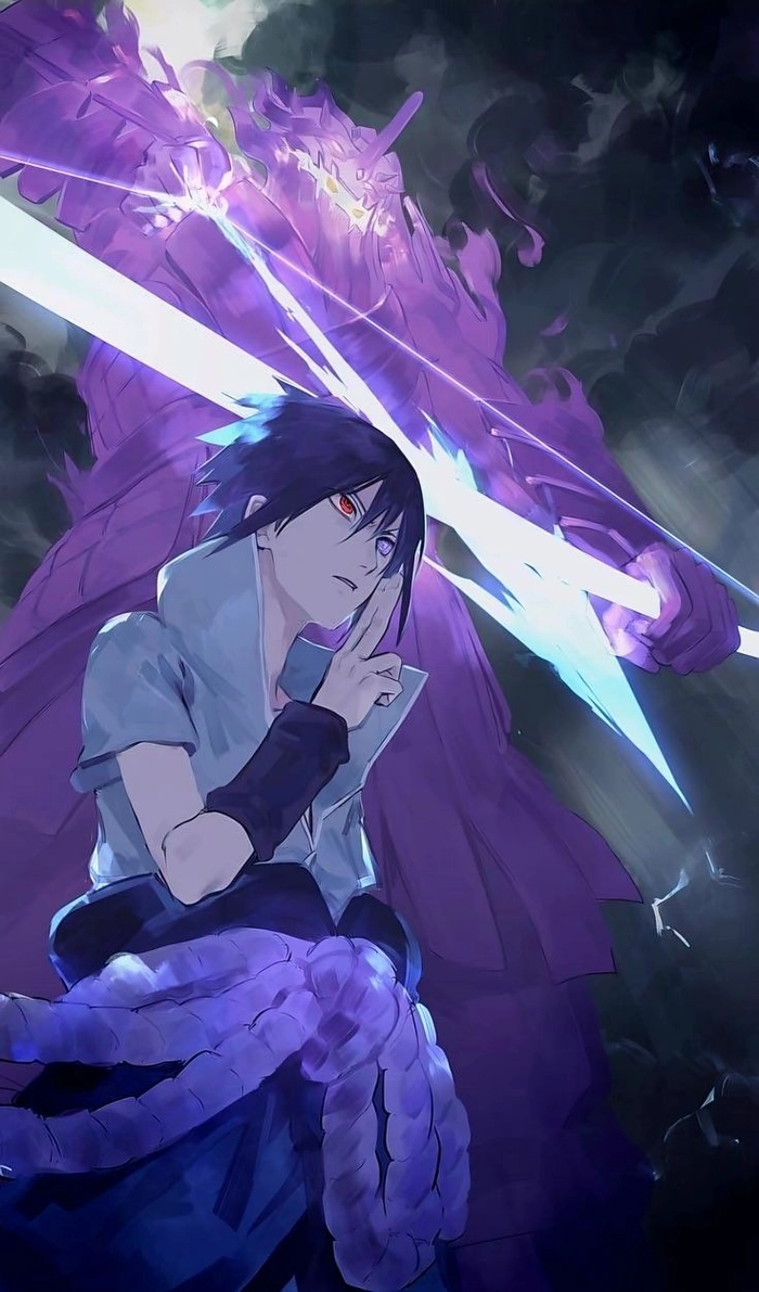 Ảnh Sasuke nhìn xuống trầm tư