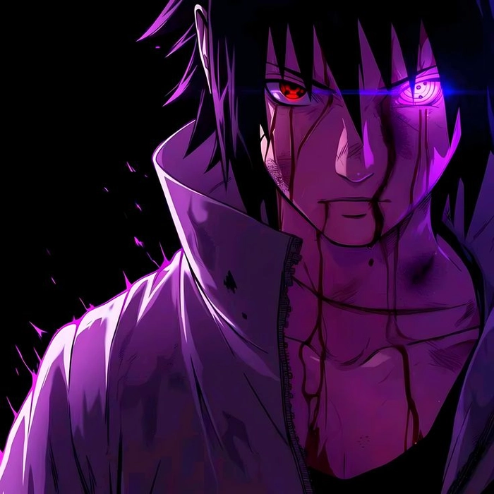 Ảnh Sasuke trong trạng thái Rinnegan