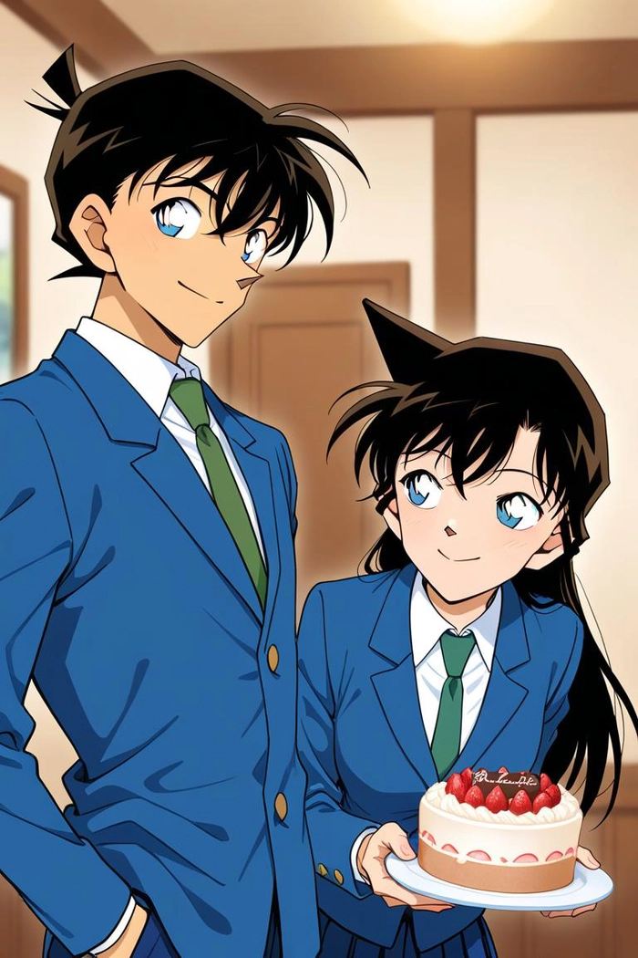 Ảnh Shinichi và Ran đón sinh nhật