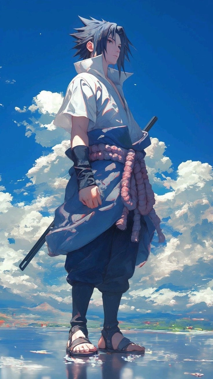 Ảnh Uchiha Sasuke tạo dáng ngầu