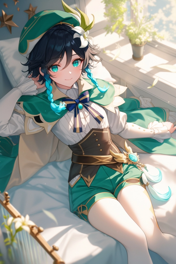 Ảnh Venti Genshin chibi ngộ nghĩnh