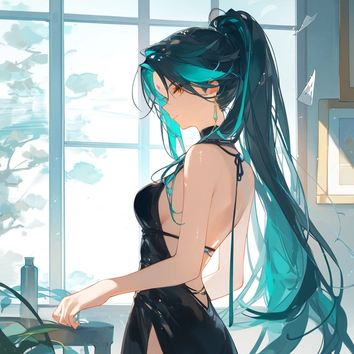 Ảnh Xiao Genshin sexy sau lưng