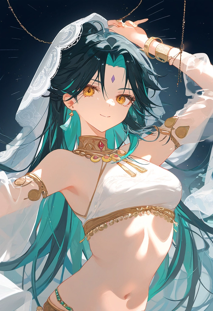 Ảnh Xiao Genshin tạo dáng sexy