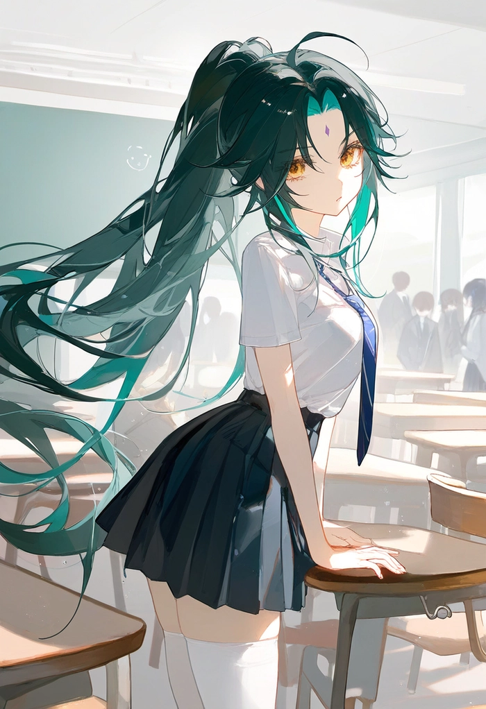 Ảnh Xiao Genshin ver nữ xinh đẹp