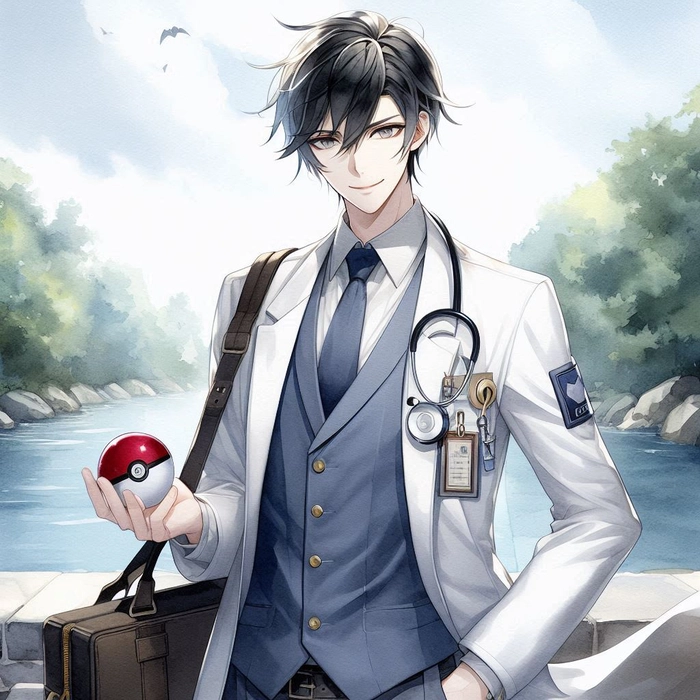 Ảnh anime bác sĩ nam có kính