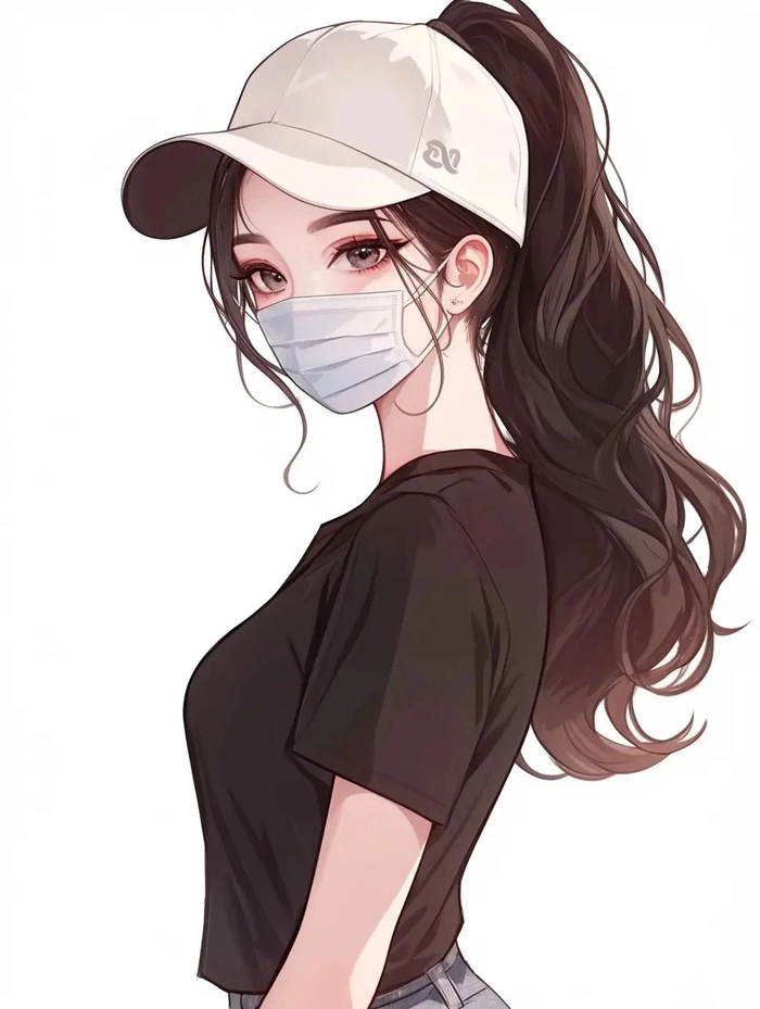 Ảnh anime che mặt nữ siêu ngầu