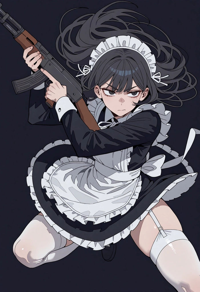 Ảnh anime nam mặc váy hầu gái chất chơi