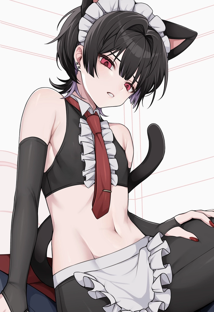 Ảnh anime nam mặc váy hầu gái lôi cuốn