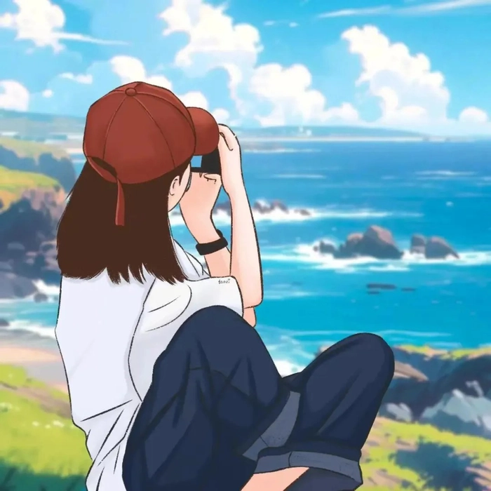 Ảnh avatar anime che mặt đầy phong cách