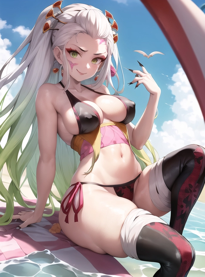 Ảnh chibi Daki mặc bikini dễ thương