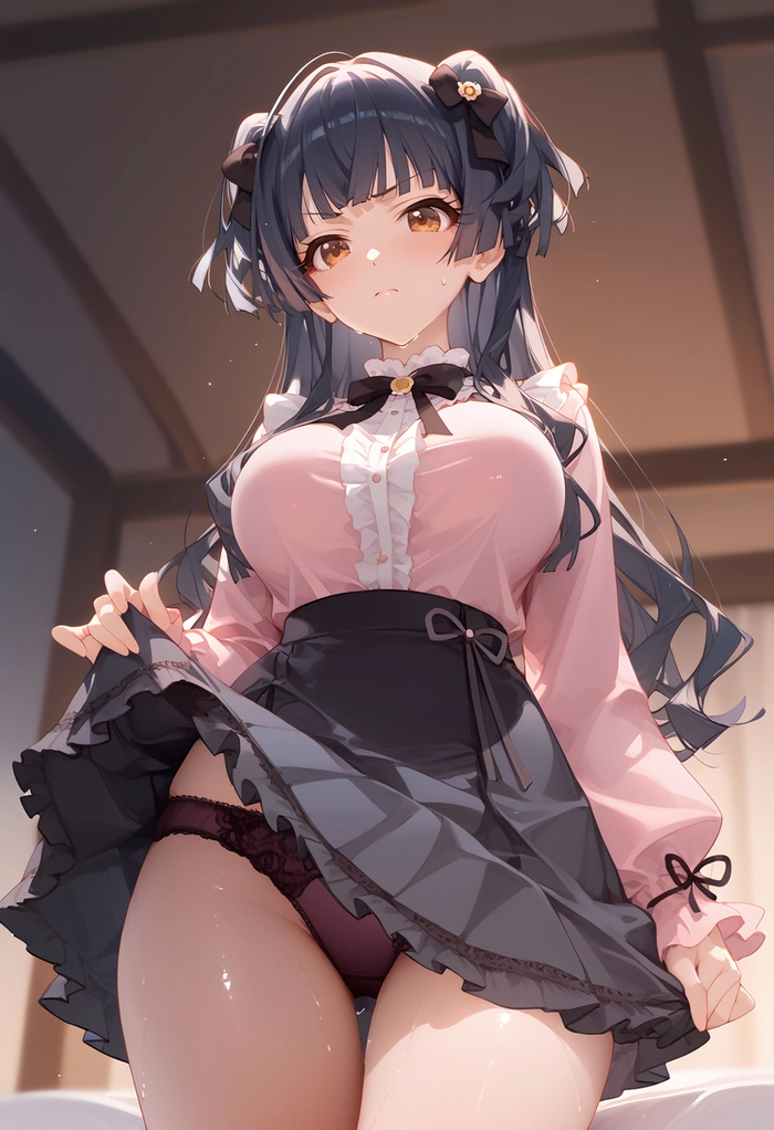 Ảnh gái anime mặc váy ngắn dễ thương