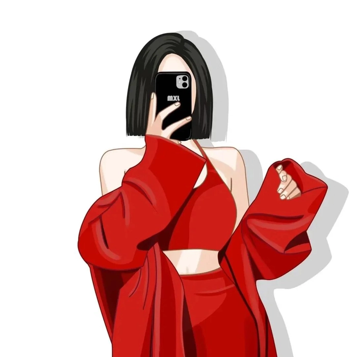 Ảnh gái xinh che mặt anime quyến rũ
