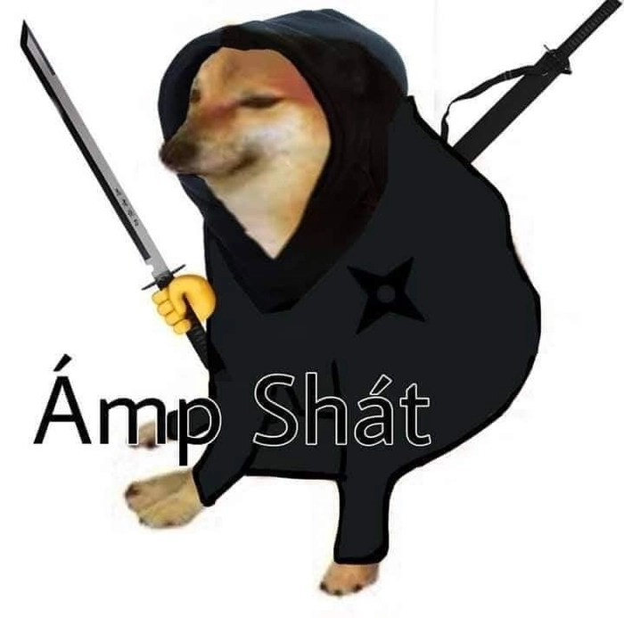 Ảnh meme chó cầm gậy độc đá