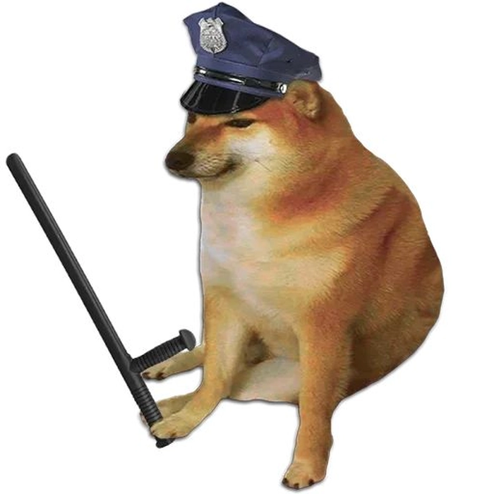 Ảnh meme chó cầm gậy gây bão